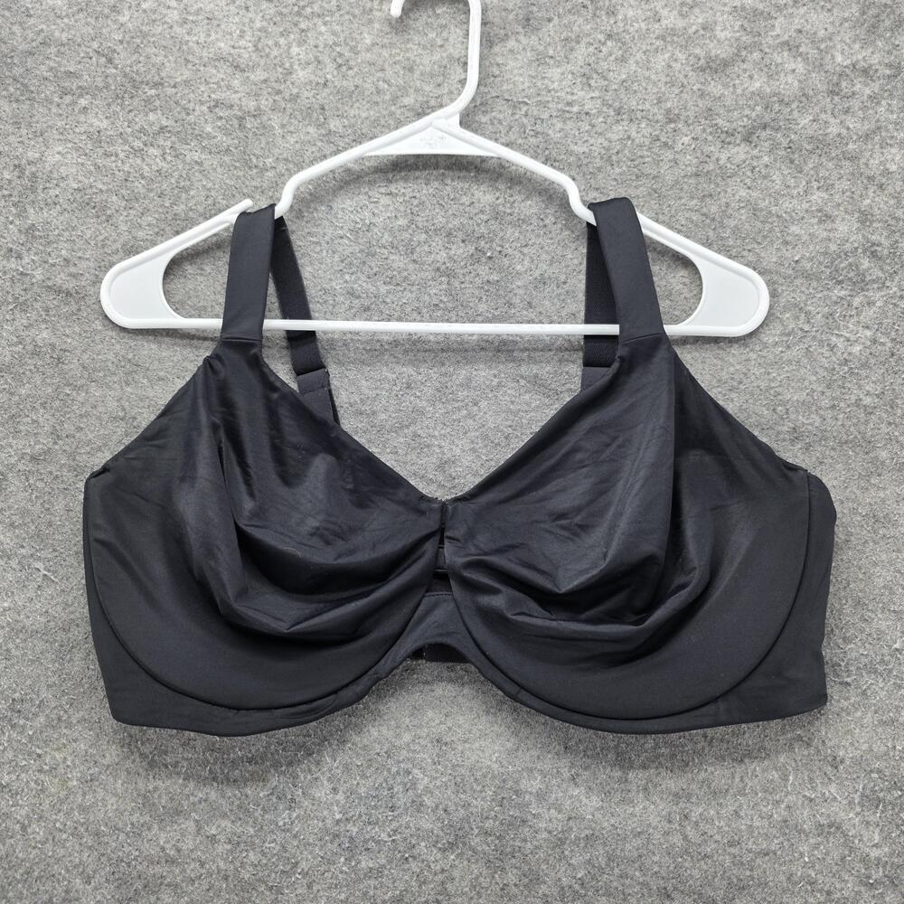 Spanx Bra Womens 40G Black T-Shirt Underwire Full Coverage Lined Stretch Support